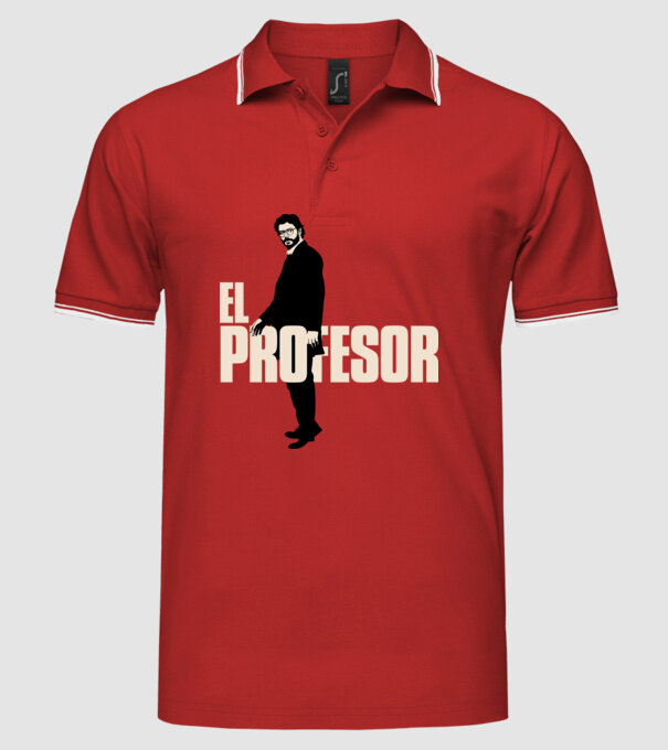 el professor la casa de papel model roșu pe tricou