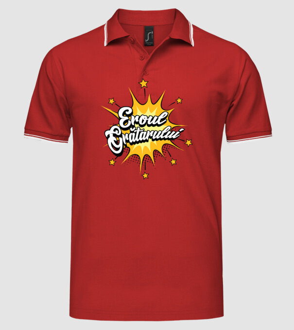 Eroul Grătarului model roșu pe tricou