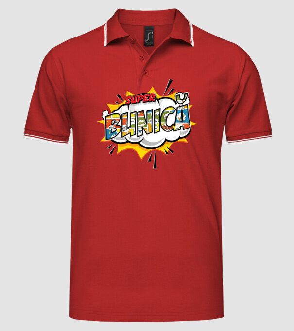 Super Bunică model roșu pe tricou