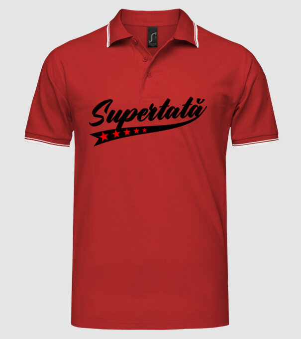Supertată model roșu pe tricou