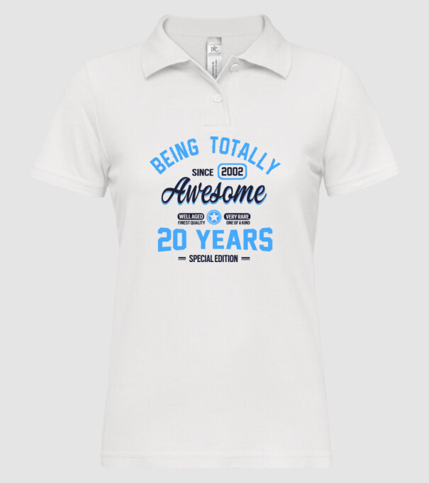 20 years of being totally awesome model alb pe tricou