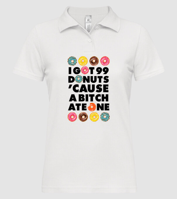 A bitch eat one model alb pe tricou