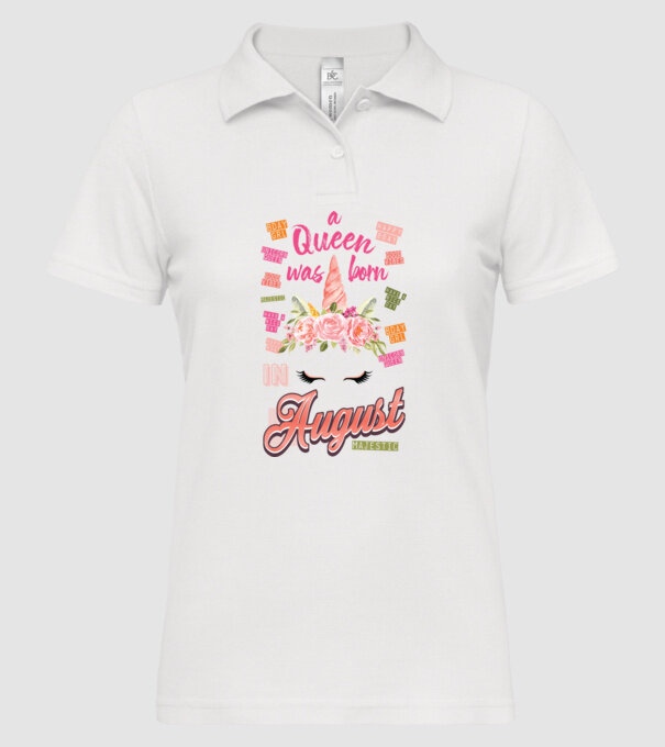 A queen was born in AUGUSZTUS model alb pe tricou