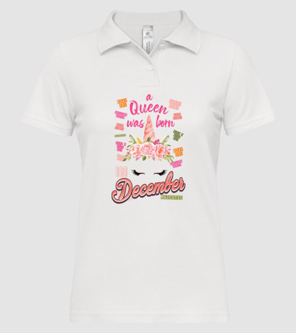 A queen was born in DECEMBER model alb pe tricou