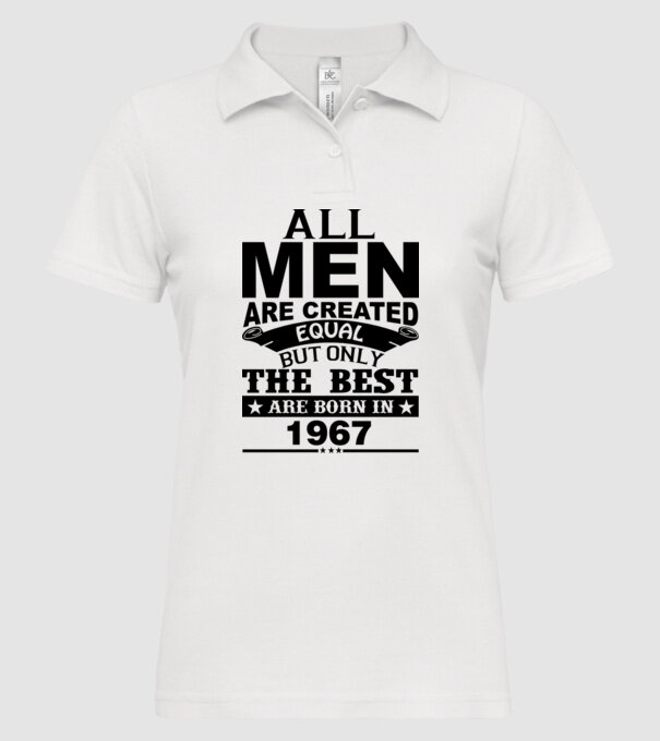 All men are created - 1967 model alb pe tricou