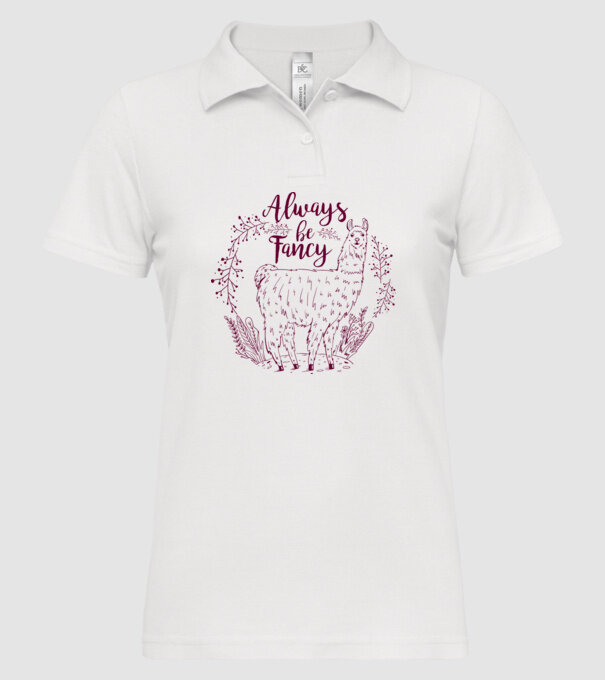 Always be fancy model alb pe tricou