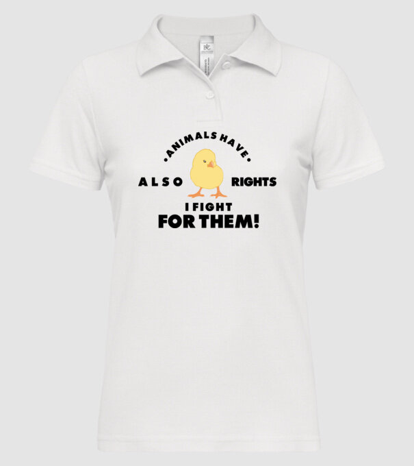 Animals also have rights model alb pe tricou