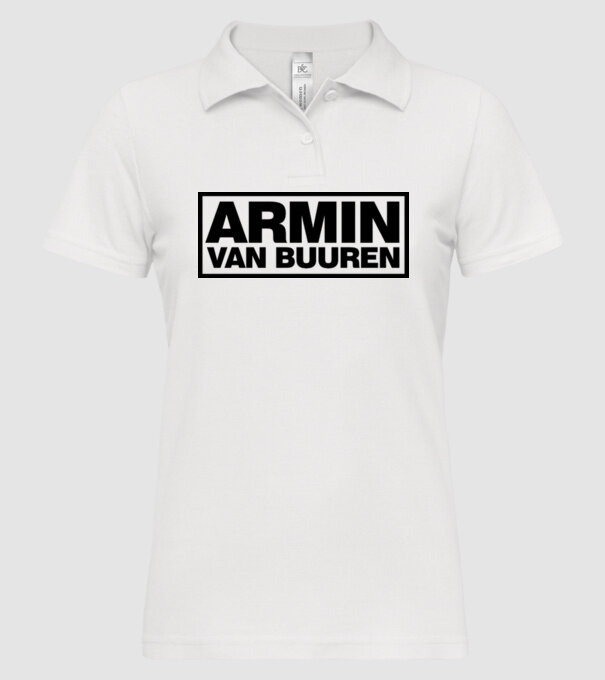 Armin Van Buuren logo model alb pe tricou