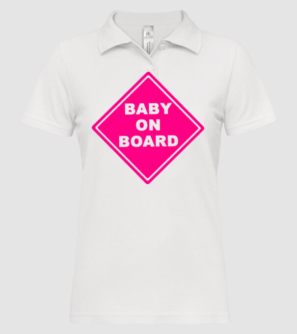 Baby on board model alb pe tricou