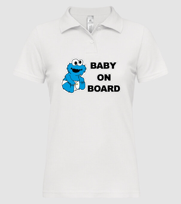 Baby Monster model alb pe tricou