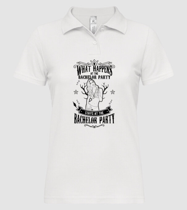 Bachelor party model alb pe tricou
