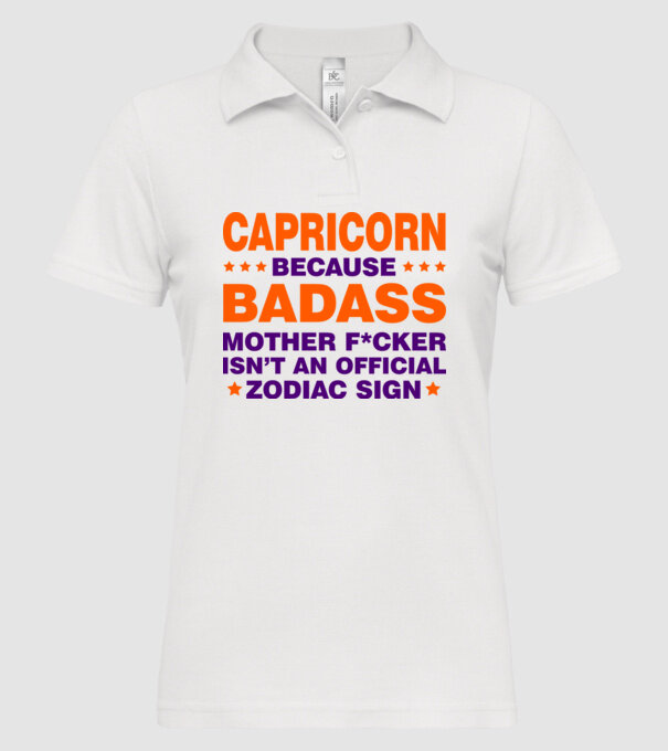 Badass zodiac CAPRICORN model alb pe tricou
