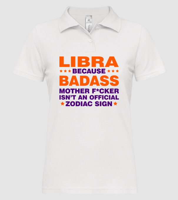 Badass zodiac LIBRA model alb pe tricou