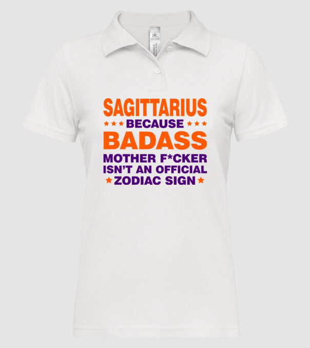 Badass zodiac SAGITTARIUS model alb pe tricou