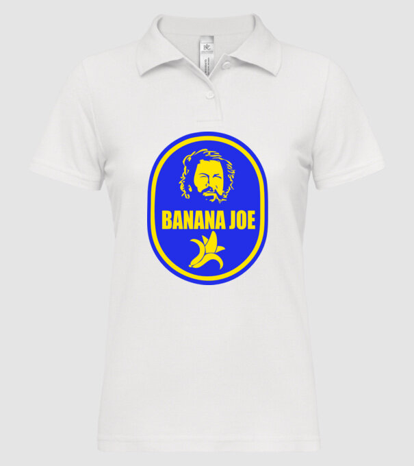 Banana Joe model alb pe tricou