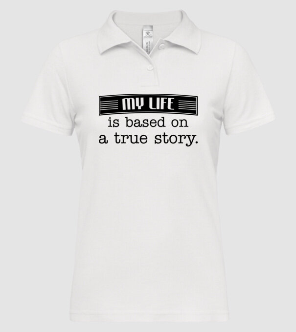 Based on true story. model alb pe tricou