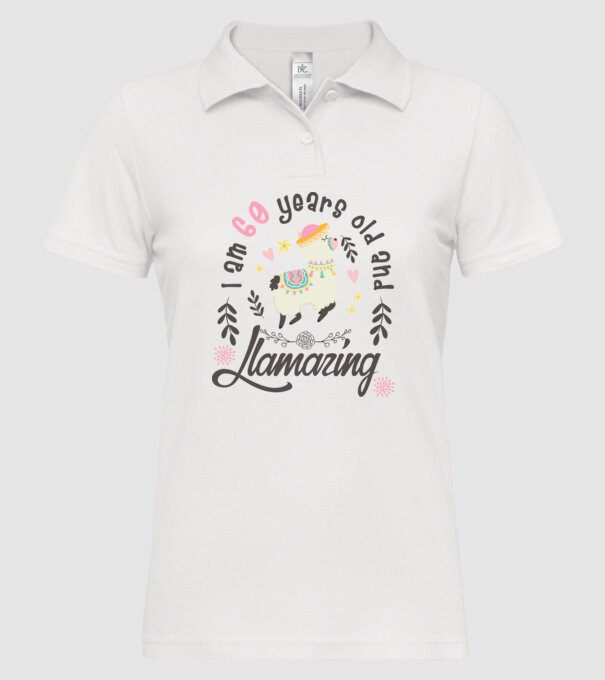 Birthday Llamazing 60 years old model alb pe tricou