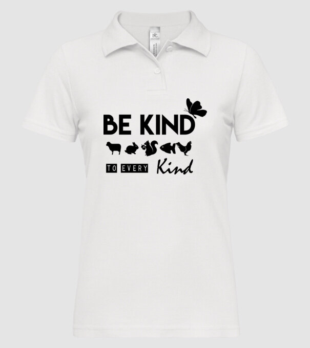Be kind to every kind model alb pe tricou
