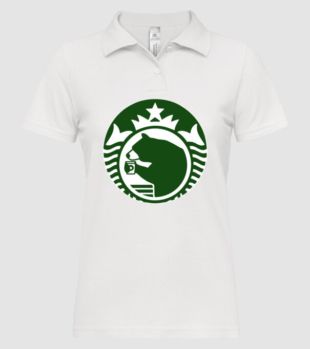 Bear Bucks model alb pe tricou