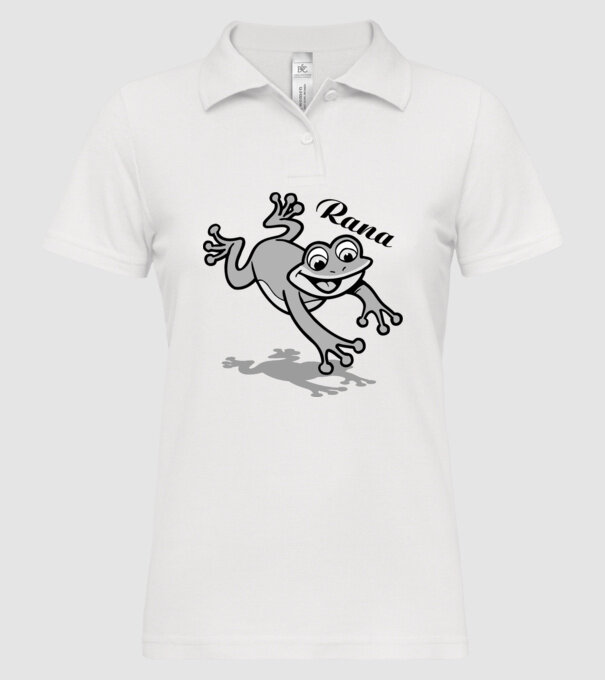 Frog model alb pe tricou