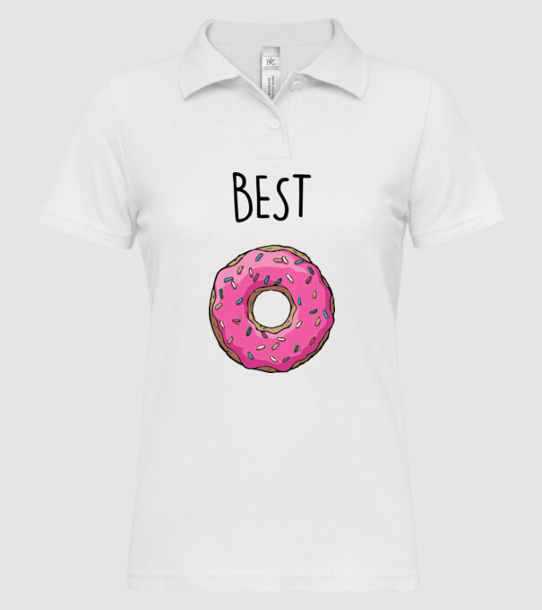 Best friends model alb pe tricou