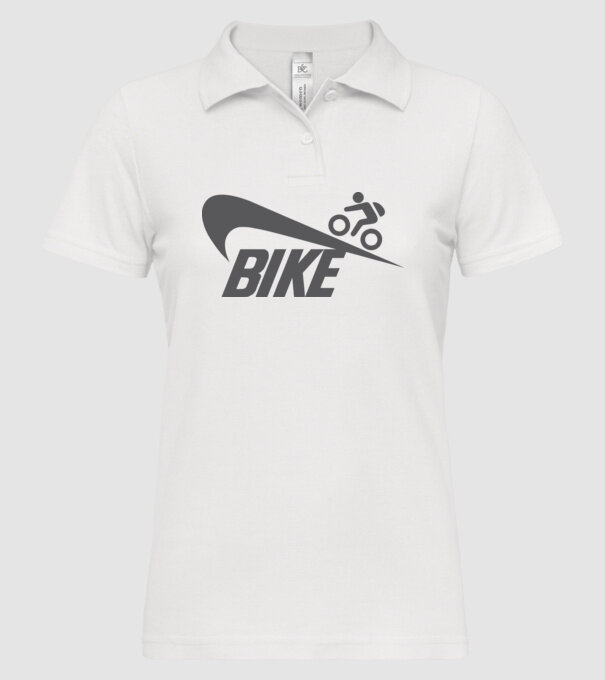 Bike logo model alb pe tricou