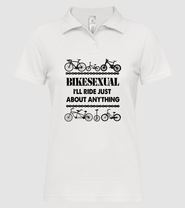Bikesexual model alb pe tricou
