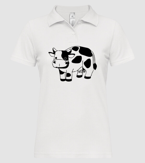 Vițel model alb pe tricou