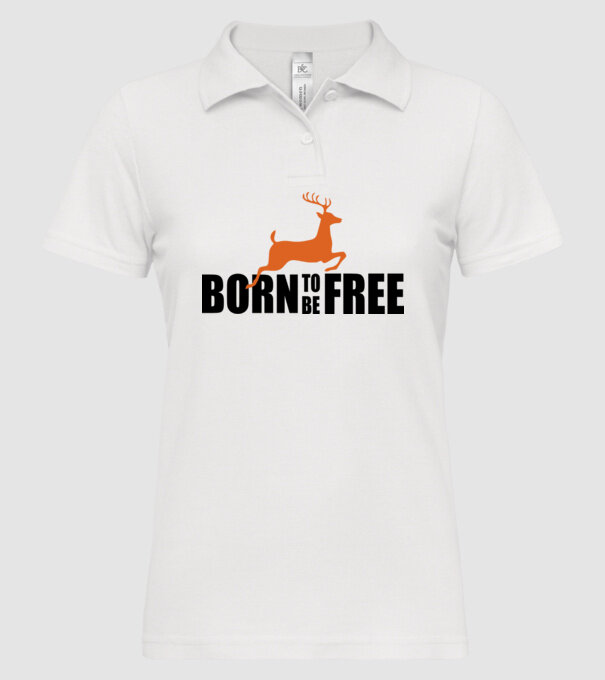 born to be freee model alb pe tricou
