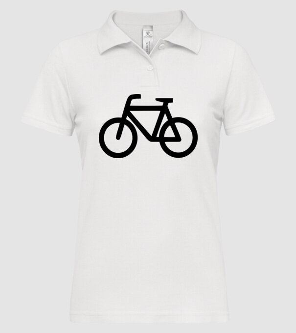 Bicicletă model alb pe tricou