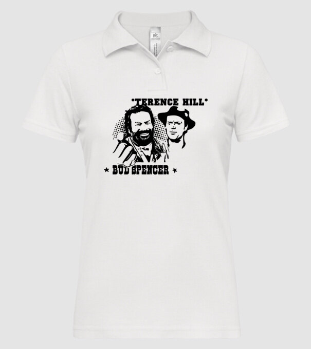 Bud Spencer Terence Hill model alb pe tricou