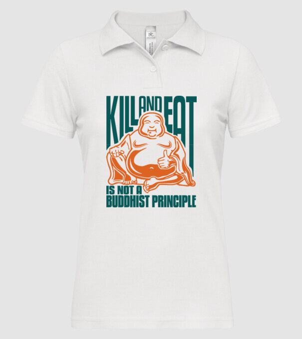 buddhist principle model alb pe tricou
