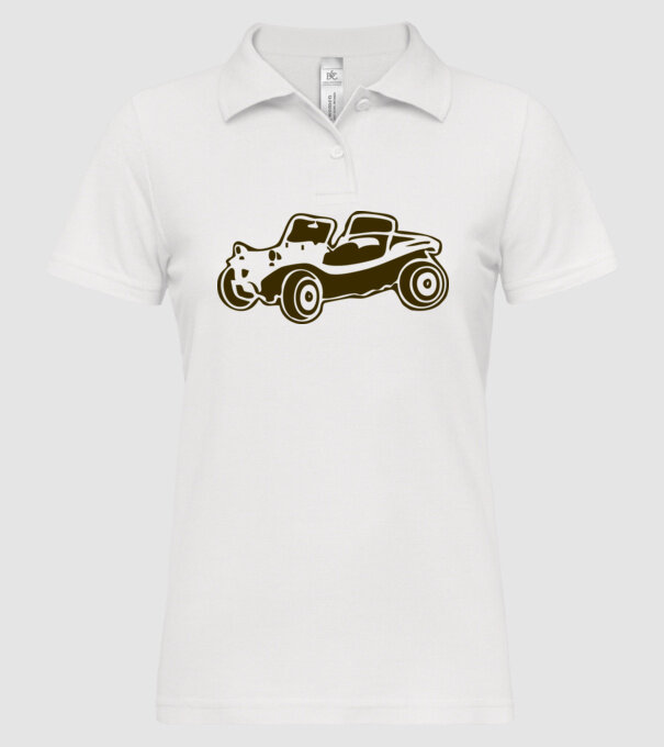 Buggy model alb pe tricou