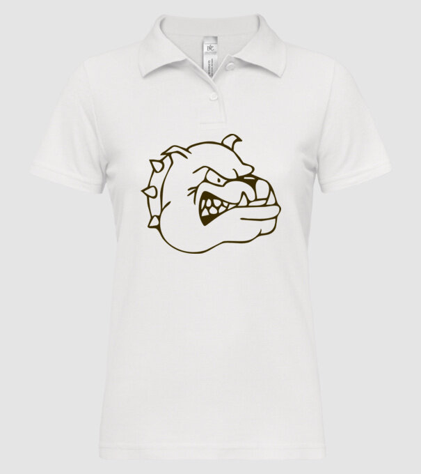 Bulldog model alb pe tricou