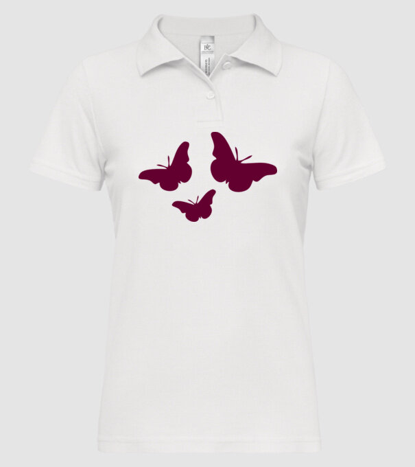 Butterflies model alb pe tricou