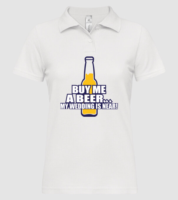 buy me a beer model alb pe tricou
