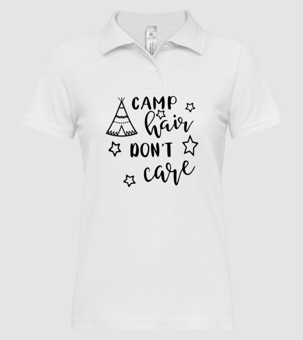 Camp hair teepee model alb pe tricou