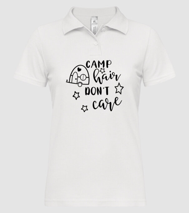 Camp hair trailer model alb pe tricou