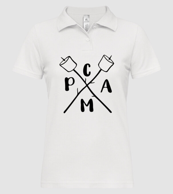 Camp marshmallow model alb pe tricou