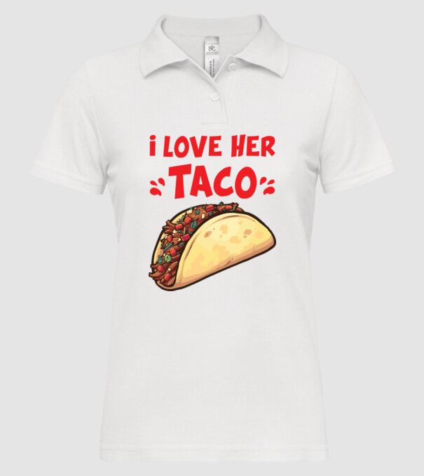Couple TACO model alb pe tricou