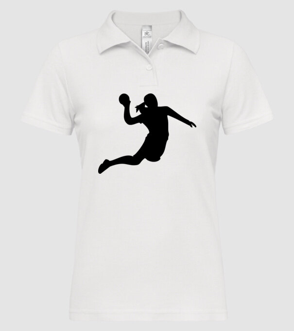 handbal fată model alb pe tricou