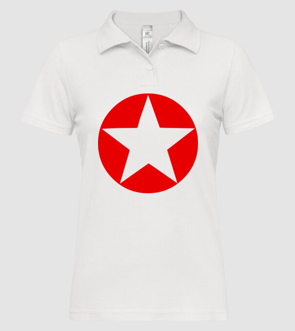 stea model alb pe tricou