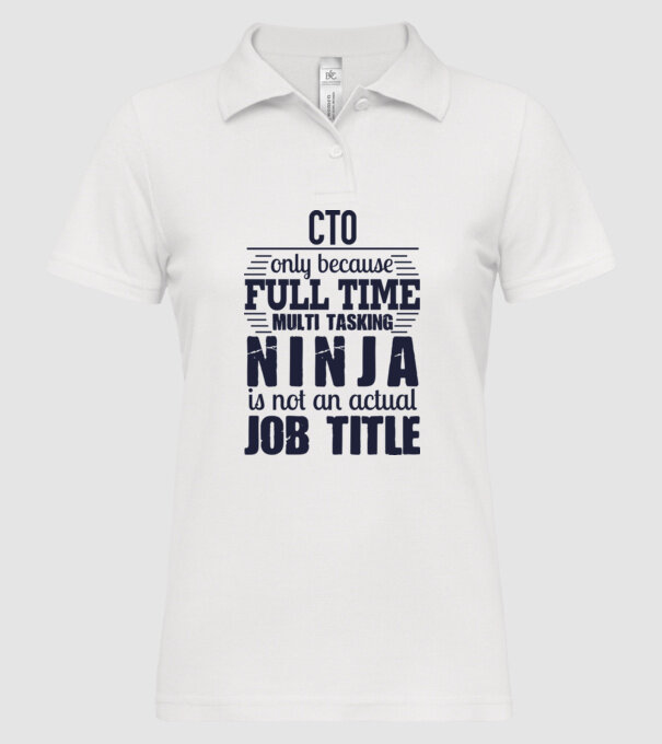 CTO-full time ninja model alb pe tricou