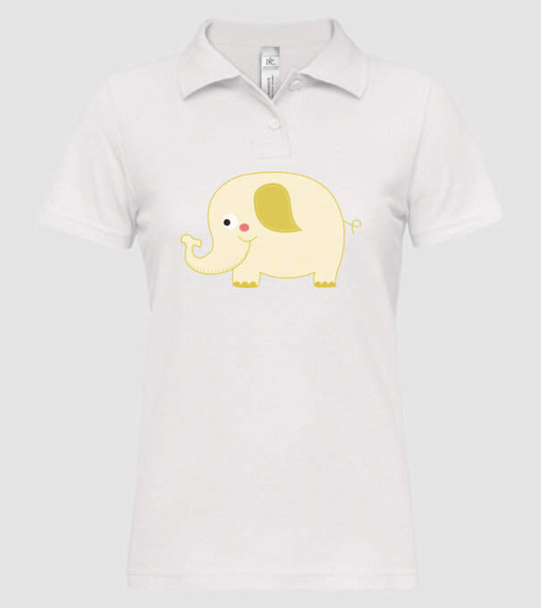 Cute elephant model alb pe tricou