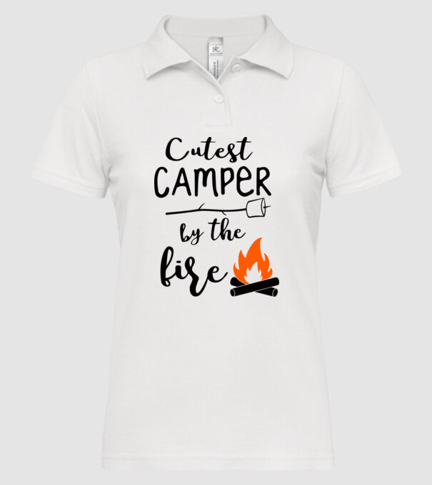 Cutest camper model alb pe tricou