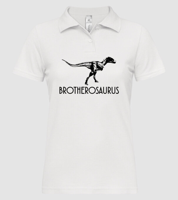 Familia de dinozauri Brotherosaurus model alb pe tricou