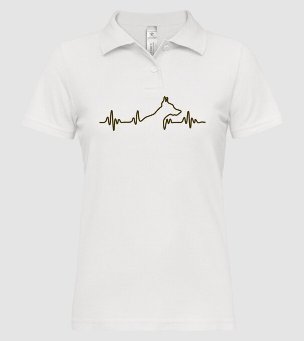 Dobberman model alb pe tricou