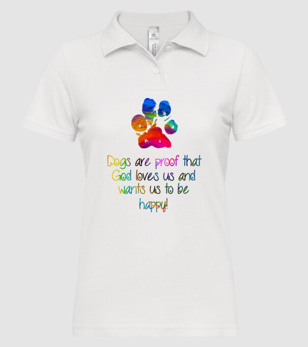 Dogs are proof model alb pe tricou