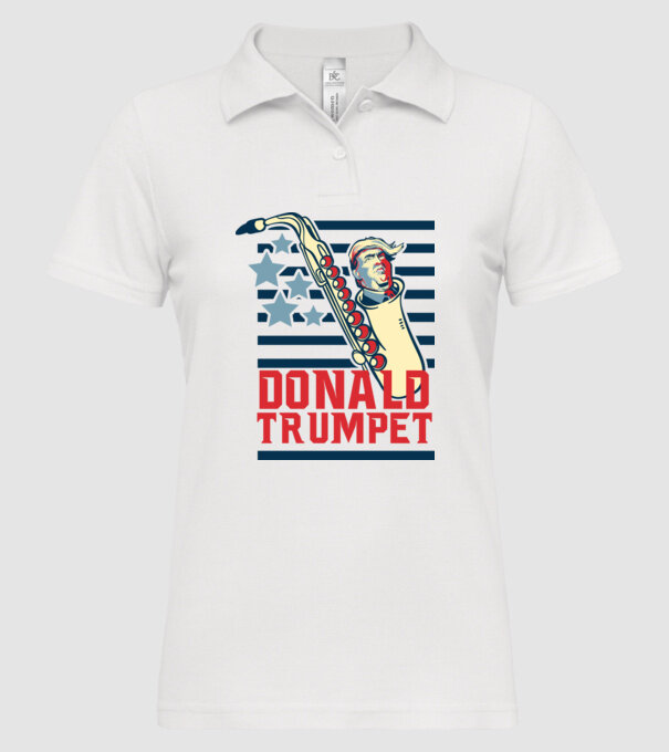 donald trumpet yoh model alb pe tricou