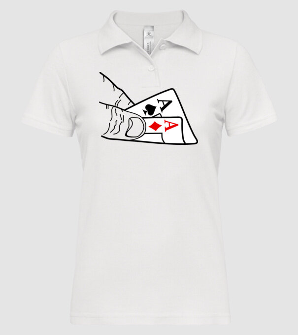 dublu as model alb pe tricou